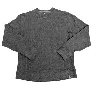 Mens L.L. Bean Crewneck Long Sleeve Grey Pullover Sweater - Size Small